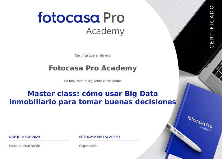 Ya disponibles los certificados de los cursos de Fotocasa Pro Academy