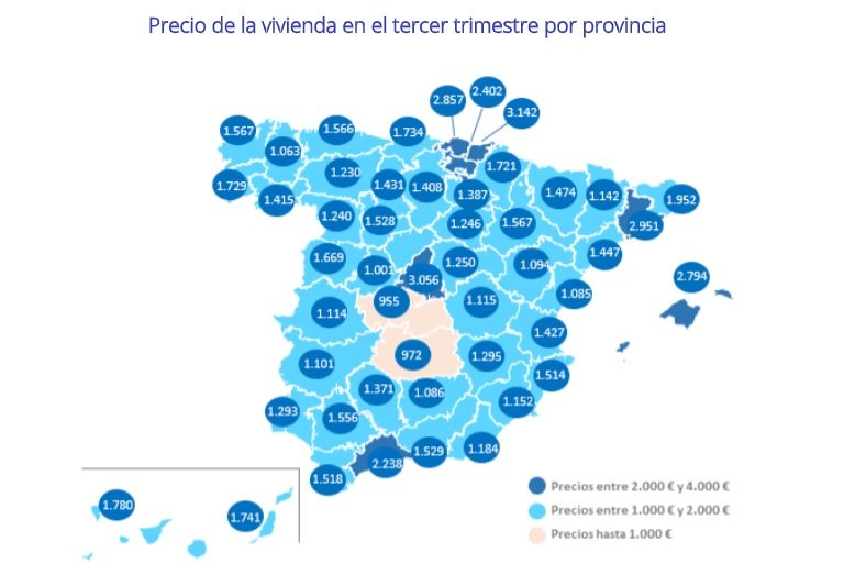 La pandemia acelera la bajada de precios de la vivienda un -1,5% en España en el tercer trimestre de 2020