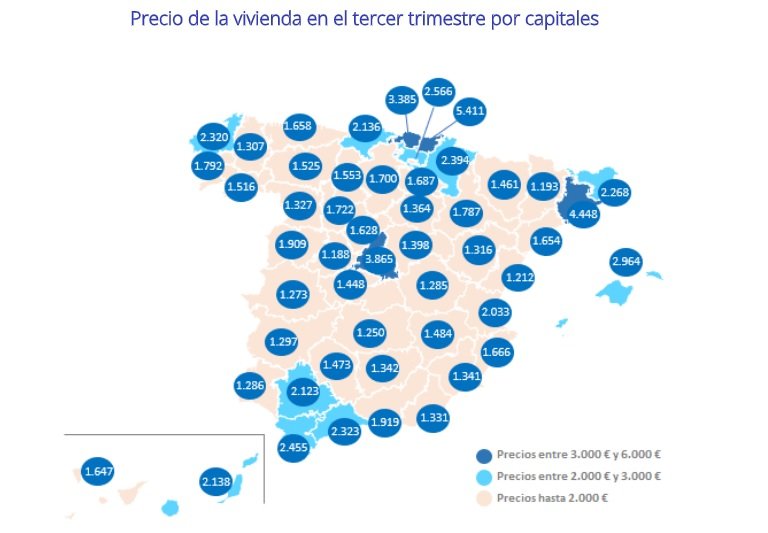 La pandemia acelera la bajada de precios de la vivienda un -1,5% en España en el tercer trimestre de 2020