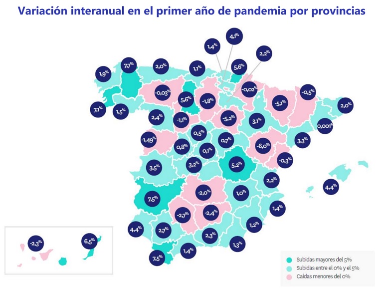 En un año de pandemia los precios de la vivienda se encarecen un 2,9% en España