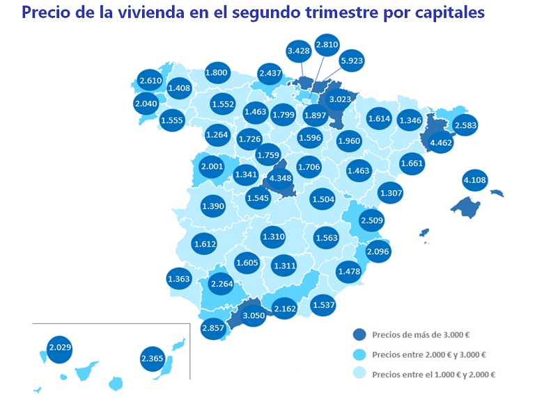 El precio de la vivienda en Canarias alcanza el precio máximo tras la burbuja de 2007