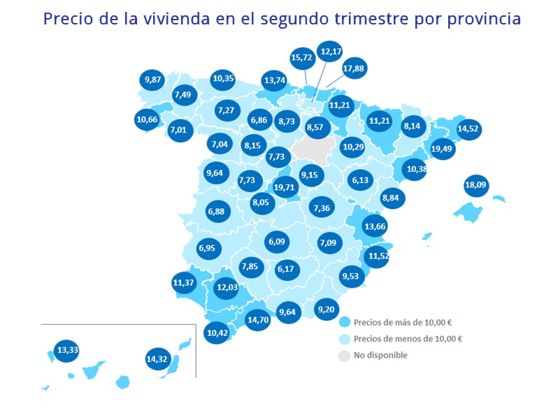 El precio del alquiler sube un 2,3% trimestral y un 9% interanual en junio en España