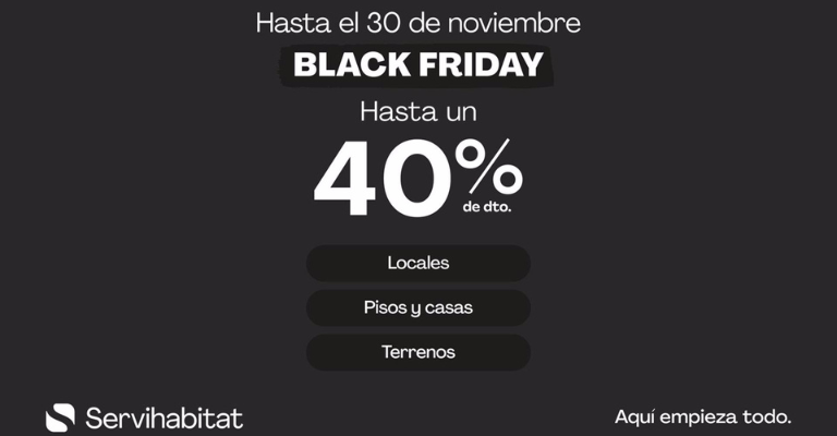 Servihabitat ofrece descuentos en más de 3.800 activos inmobiliarios por el Black Friday